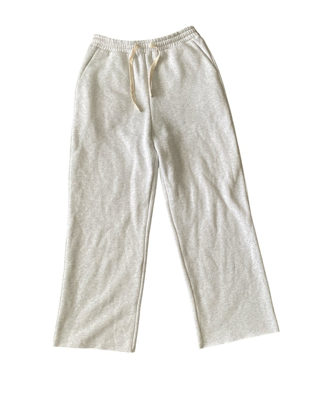 NWT MNML- Light Gray Wide Leg Drawstring Sweatpants